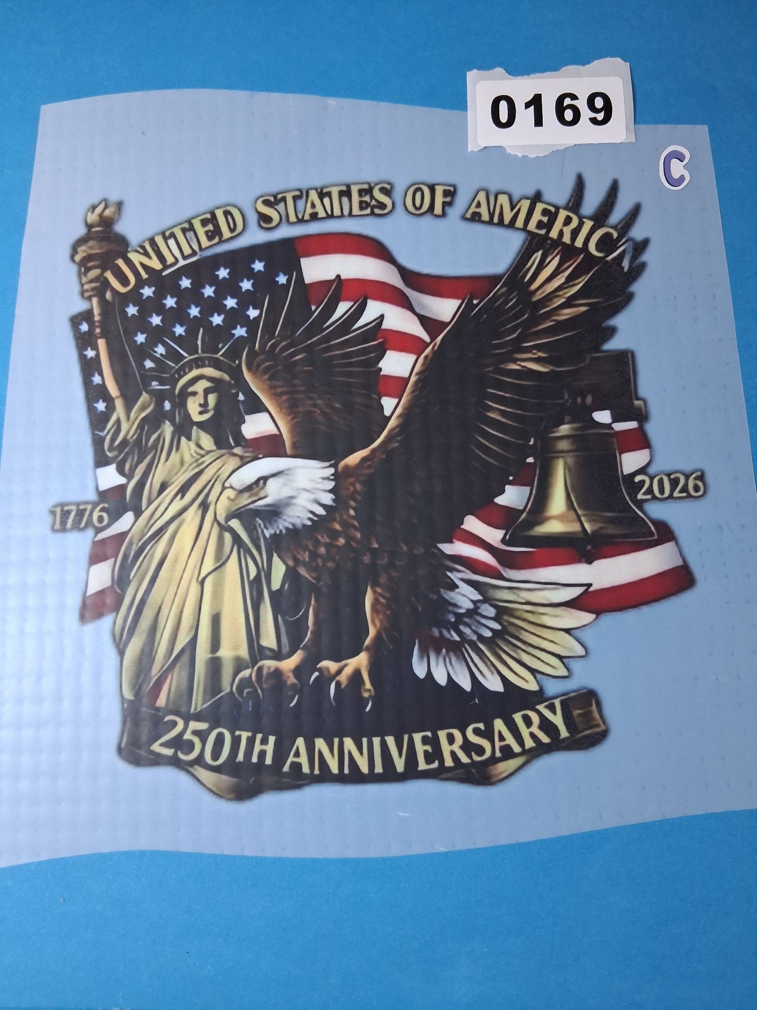 Patriotic Decal — INV 169 C: United States of America 250th Anniversary